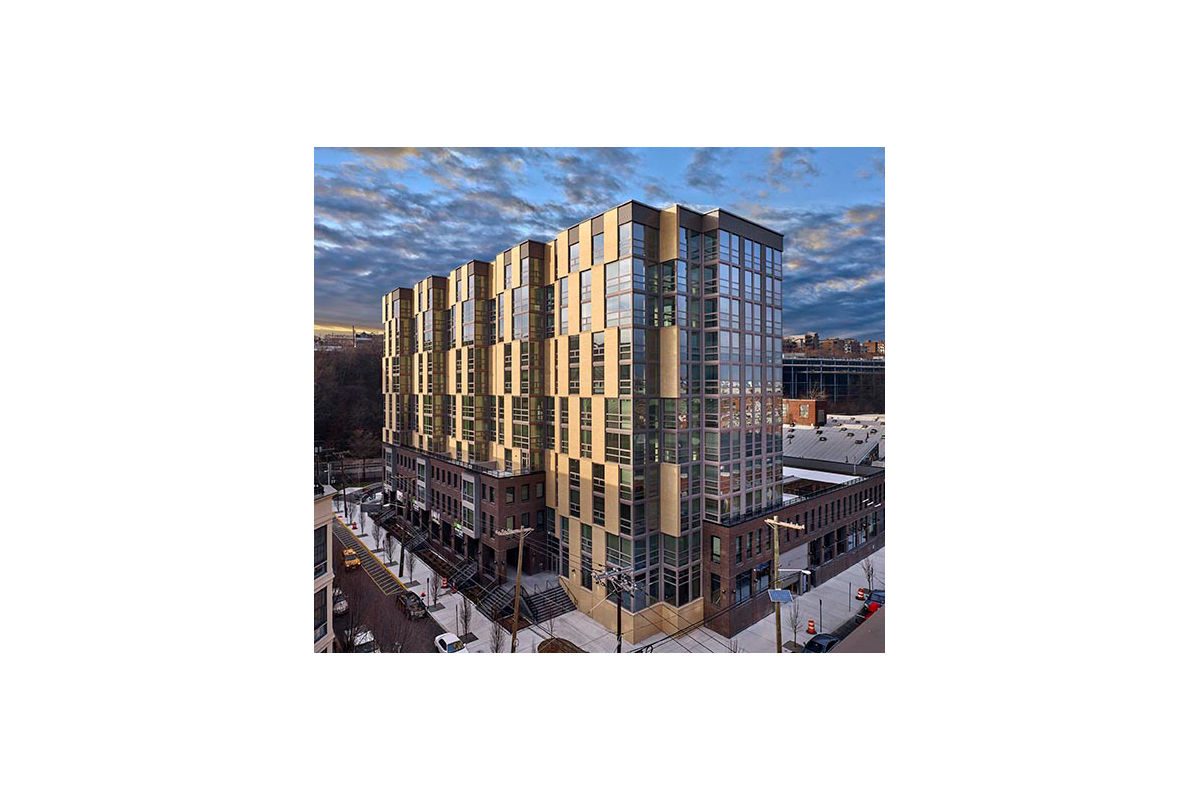 VINE Apartments building exterior in Hoboken